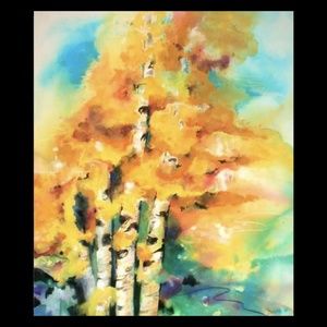 XXL OOAK Aspen Trees - Original painting by Kathy Morton Stanion
